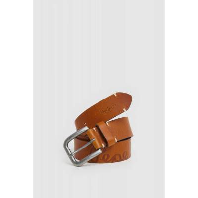 Pepe Jeans Pánský pásek TRISTAN BELT hnědá