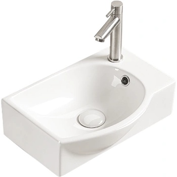 Mexen Mista мивка за монтаж върху плот вляво 40 x 28 cm, бяла - 22174000L (22174000L)