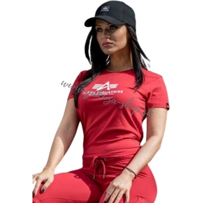 Alpha Industries New Basic T Wmn Speed dámske tričko červená