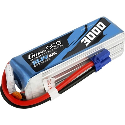 Gens ACE LiPo 6S 3000mAh 22,2V 6S1P 60C EC5 Plug