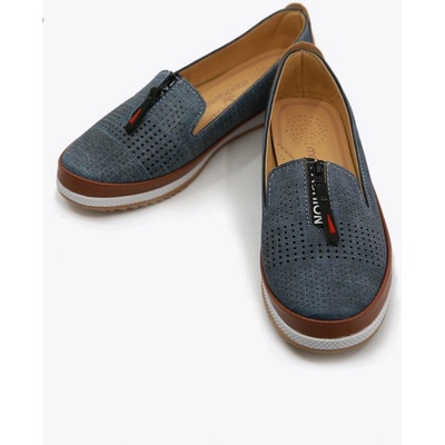 Moda Trend Дамски балерини с връзки - Тъмносини #358102 (358102_Тъмносин)