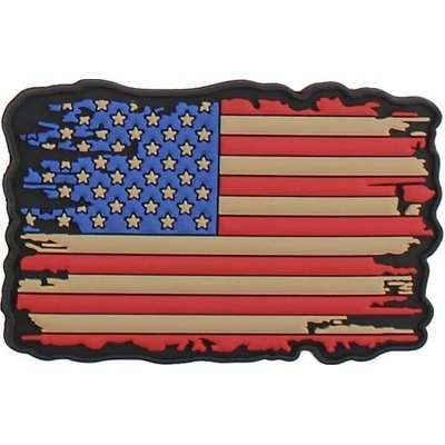 101INC Nášivka velcro 3D plastová VLAJKA USA
