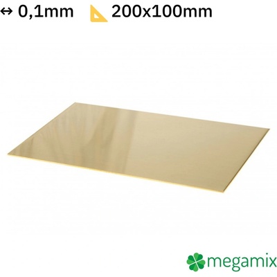 Mosaz plech 200x100x0,1mm