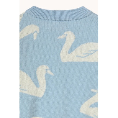 Tinycottons Бебешка памучна жилетка Tinycottons BIG SWANS BABY CARDIGAN (SS26.383)