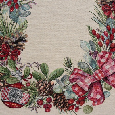 Eurofirany Vánoční gobelínový ubrus GARLAND 100X100cm