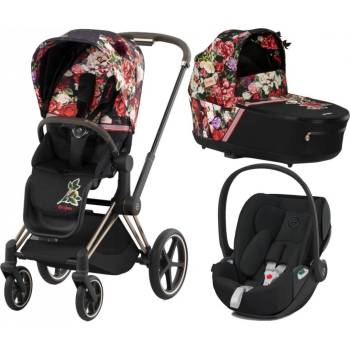 CYBEX Rám Priam 4.0 Seat Pack Lux Carry Cot + Cloud T i-Size Spring Blossom 2023 Dark