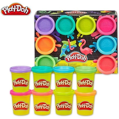 Play-Doh HASBRO sada 8 kelímků neon