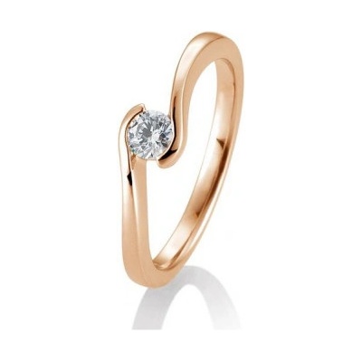 Sofia Diamonds prsteň z ružového zlata s diamantom BE41 85943 R