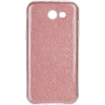 Forcell Блестящ Силиконов Калъф за SAMSUNG J3 2017, FORCELL Shining Case, Сребро/Розов (5901737411396)