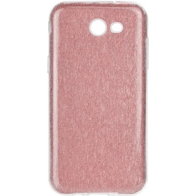 Forcell Блестящ Силиконов Калъф за Samsung J3 2017, Forcell Shining Case, Сребро/Розов (5901737411396)