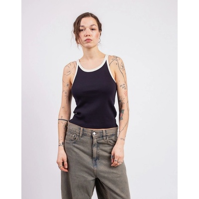 Thinking MU Navy Pannacota Contrast Harriet Top BLUE