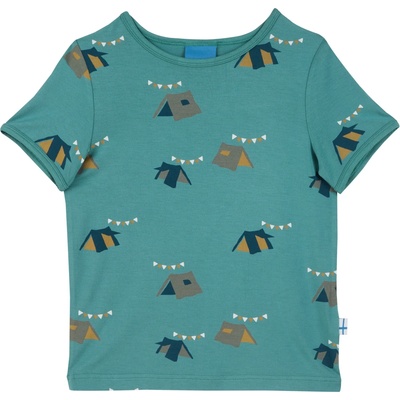 finkid Детска тениска Finkid Kid's Ilta Sun T-shirt - Deep Jungle - размер 90/100 (704-5778-0212)