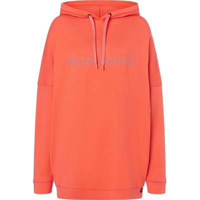 super. natural Дамски суичър super. natural Women's Feel Good Hoodie - Living Coral / Wasabi (105-4022-0614)