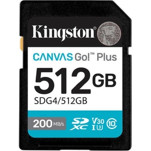 Kingston SDXC Canvas Go Plus 512GB UHS1/U3/V30 SDG4/512GB