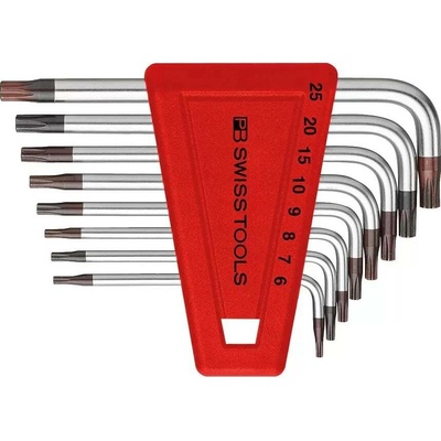 PB Swiss Tools sada klíčů Torx, zástrčných zahnutých T6-T45, 12 kusů PB 410.H 6-45