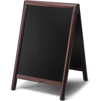 Jansen Display Dřevěné áčko s křídovou tabulí 55x85, tmavě hnědá, 550 x 815 mm