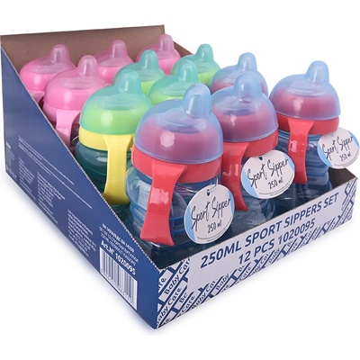 Baby Care СЕТ ОТ 12 СПОРТНИ БУТИЛКИ 250 ml 1020095/1 КАШОН/ (1020095)