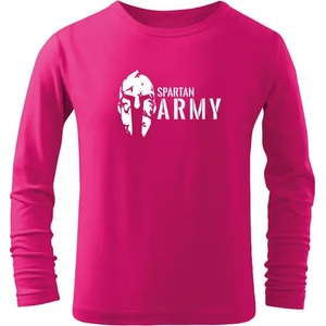 DRAGOWA детска тениска с дълъг ръкав, Spartan Army, розова (7180)
