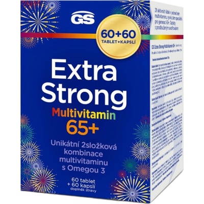 GS Extra Strong Multivitamin 65+ 60 tablet + 60 kapslí dárkové balení 2025