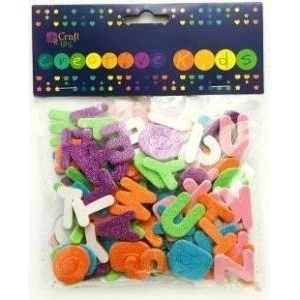 Dalprint Foam stickers letters glitter 120pcs