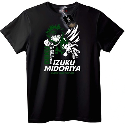 NOONEBRAND Тениска Deku Izuku Midoriya - S, Black