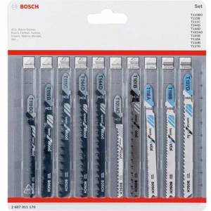 Bosch Комплект от 10 ножа за трион bosch за дърво и метал 2607011170 (2607011170)