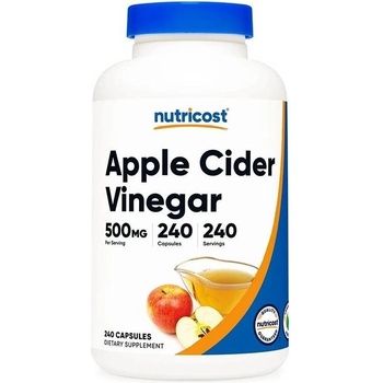 Nutricost Apple Cider Vinegar, 500 mg, 240 капсули, Nutricost (67912 (013101) NC)