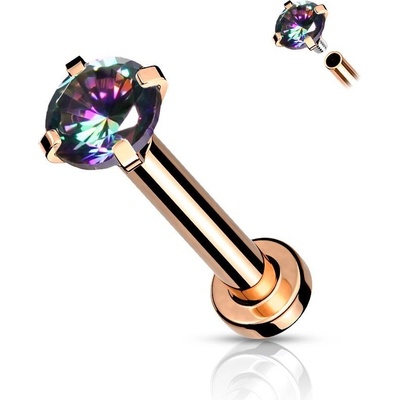 S4U Piercing do brady cartilage tragus 1,0 x 8 mm (2 mm) LB1043VM-12082