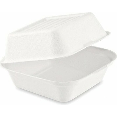 Burger box 17x17x9,5cm z cukrové třtiny (50ks) Love Nature
