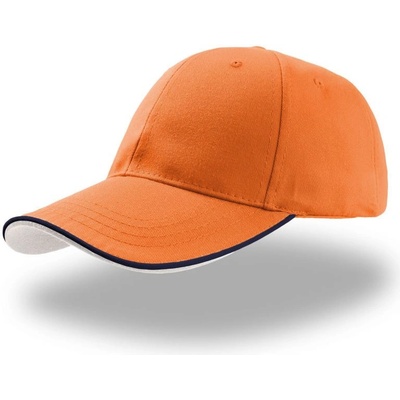 Atlantis Headwear Zoom Piping Sandwich baseballová 6 panelová COT-33000439599 Oranžová/navy