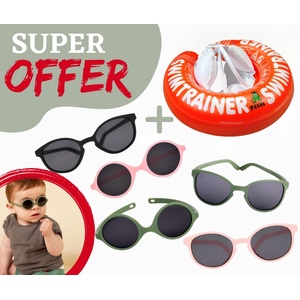  Супер Оферта - Червен обучителен пояс SWIMTRAINER (0-4 години) + Слънчеви очила KiETLA 0-1г, 1-2г, 2-4г (04001+WA2SUNBLUSH)