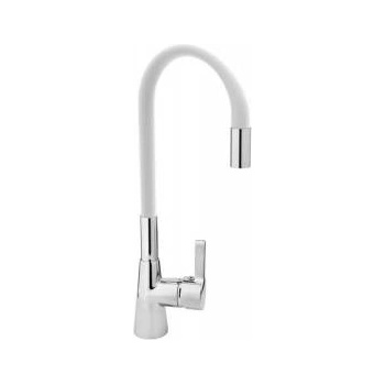 FALA Кухненски смесител с гъвкава лебедка Fala, Бял