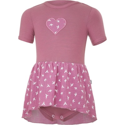 Little Angel Body šaty tenké KR Outlast UPF + tm.staroružové lastovičky