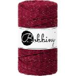 Bobbiny 3PLY Macramé Rope 3 mm 100 m Golden Wine Red юта (TS-E062)