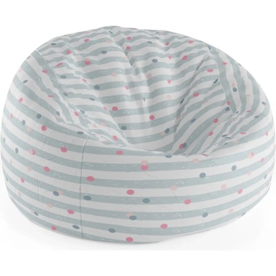 Sablio sedací vak Cocoon Tečky a pruhy 75 x 45 x 35 cm