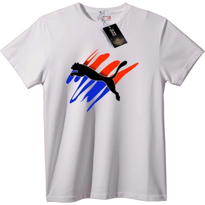 NOONEBRAND Тениска Динамично абстрактно изкуство - L, White