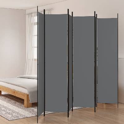 vidaXL 6dílný paraván antracitový 300 x 220 cm textil