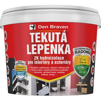 Den Braven Tekutá lepenka 2K hydroizolace 21 kg – Sleviste.cz