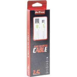 DeTech Кабел за данни DeTech DE-C36i, Lightning, 1.0m, Бял - 40192