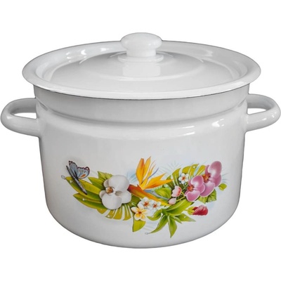 idilia 20 см (9 л. ) емайлирана тенджера с метален капак idilia разцветка Аванта