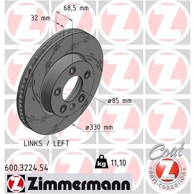 Brzdový kotúč ZIMMERMANN 600.3224.54