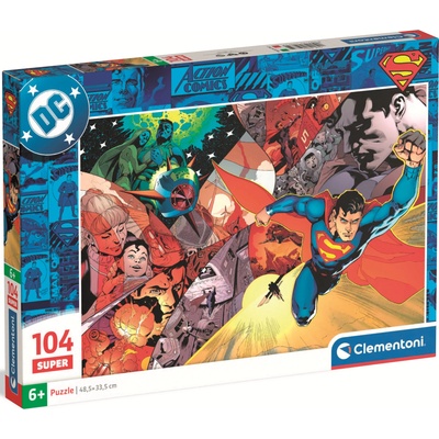 Clementoni Детски пъзел Clementoni от 104 части - Супермен (25075)