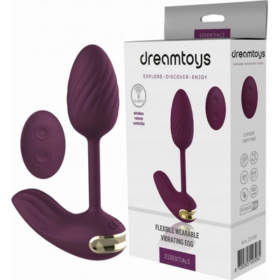 Dream Toys Essentials Wearable Egg Vibe Purple, vaginálne vajíčko