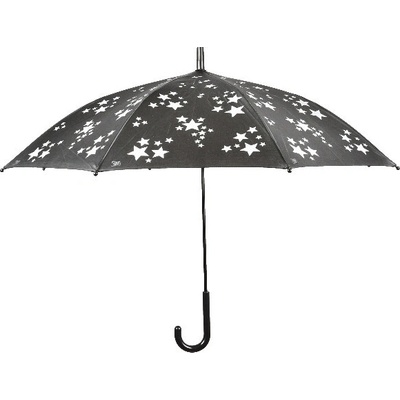Deštník Little Star s reflexními hvězdičkami černá bílá Esschert Design