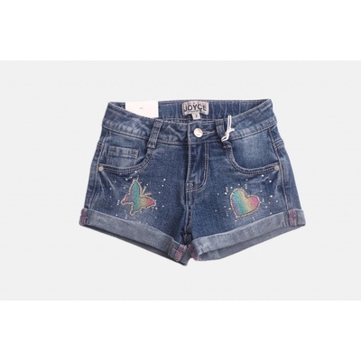 Joyce dívčí džínové kraťasy s elastanem modrá