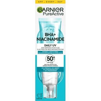 Garnier Pure Active BHA Niacinamid UV fluid proti nedokonalostem SPF 50+ 40 ml