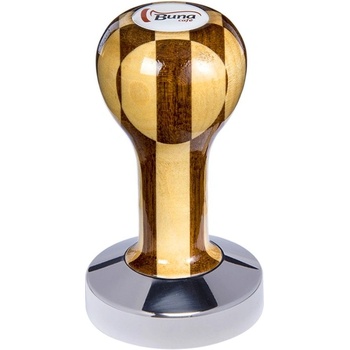 Buna Café tamper lak šachovnica, SP, nerez lesk, plochý 56 mm