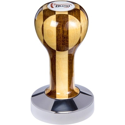 Buna Café tamper lak šachovnica, SP, nerez lesk, plochý 56 mm