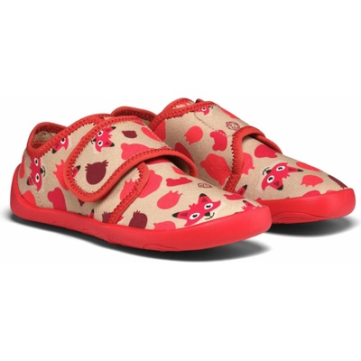 Affenzahn Slipper Cotton Movy Fox červená béžová