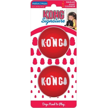 Kong Hračka guma Signature loptu 2 ks M